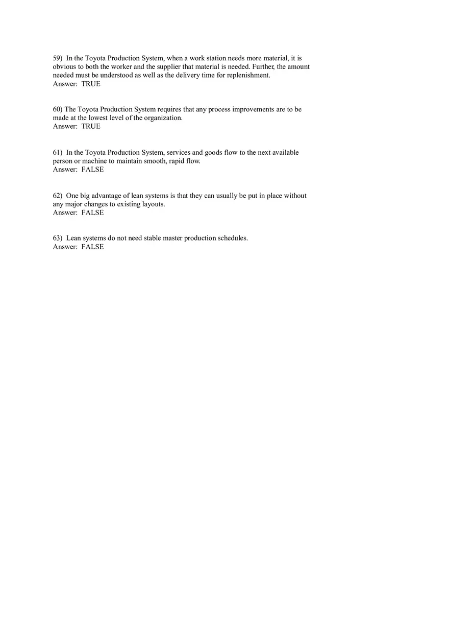 Lean Systems Answer Key Part 1 - Page 10
