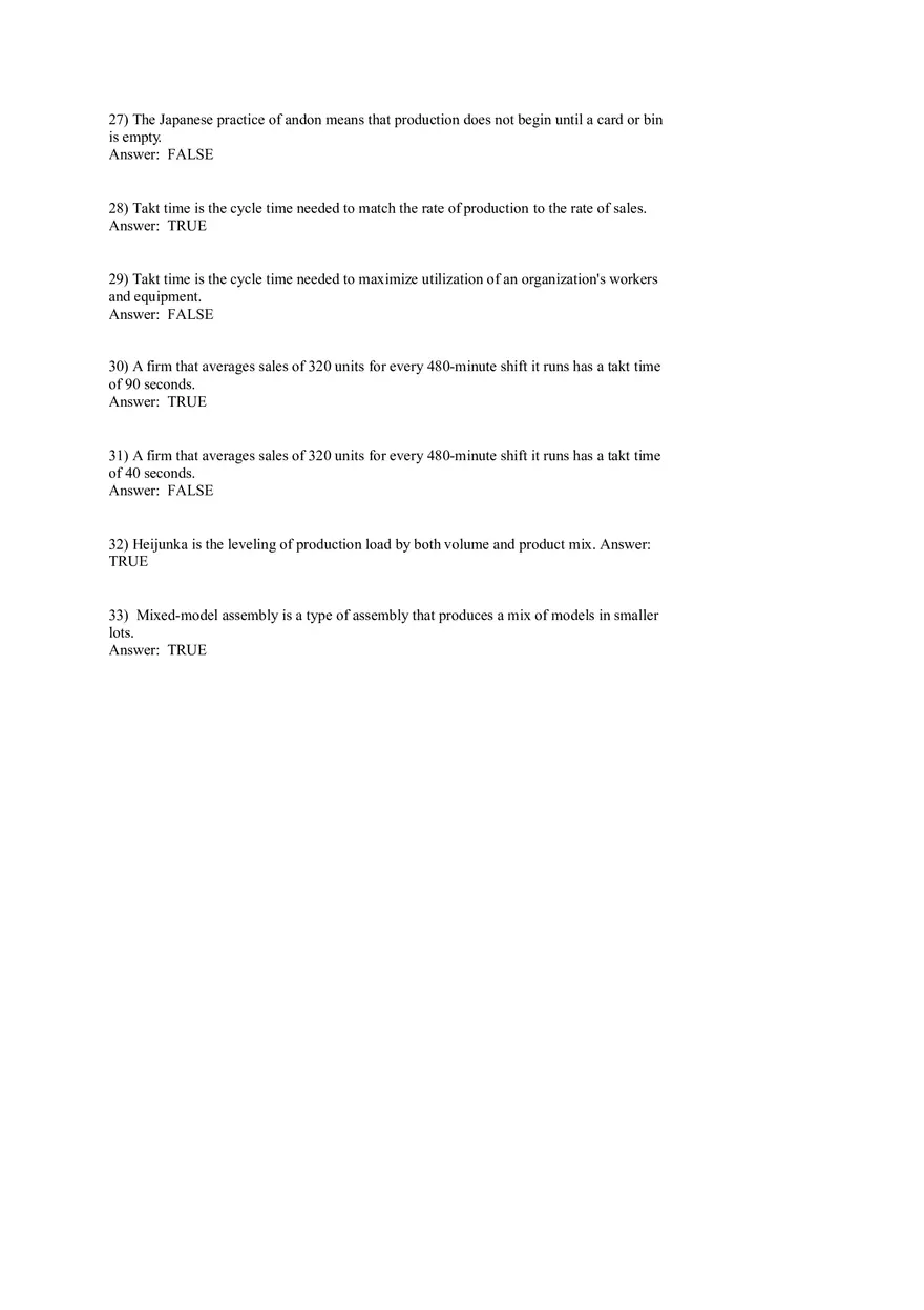 Lean Systems Answer Key Part 1 - Page 5