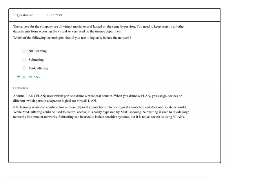 Computer Operating Systems Test Out Lab Sim Practice Questions - Page 13