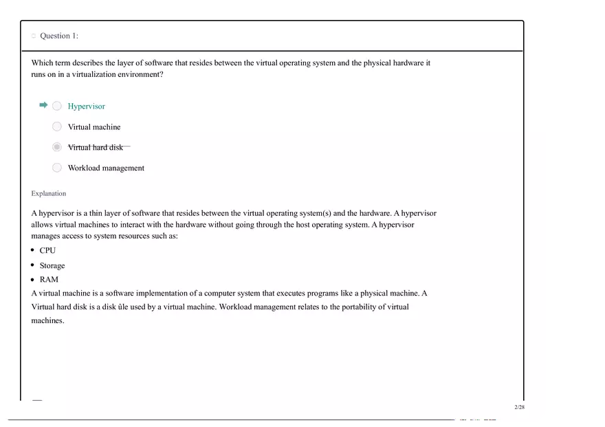 Computer Operating Systems Test Out Lab Sim Practice Questions - Page 1