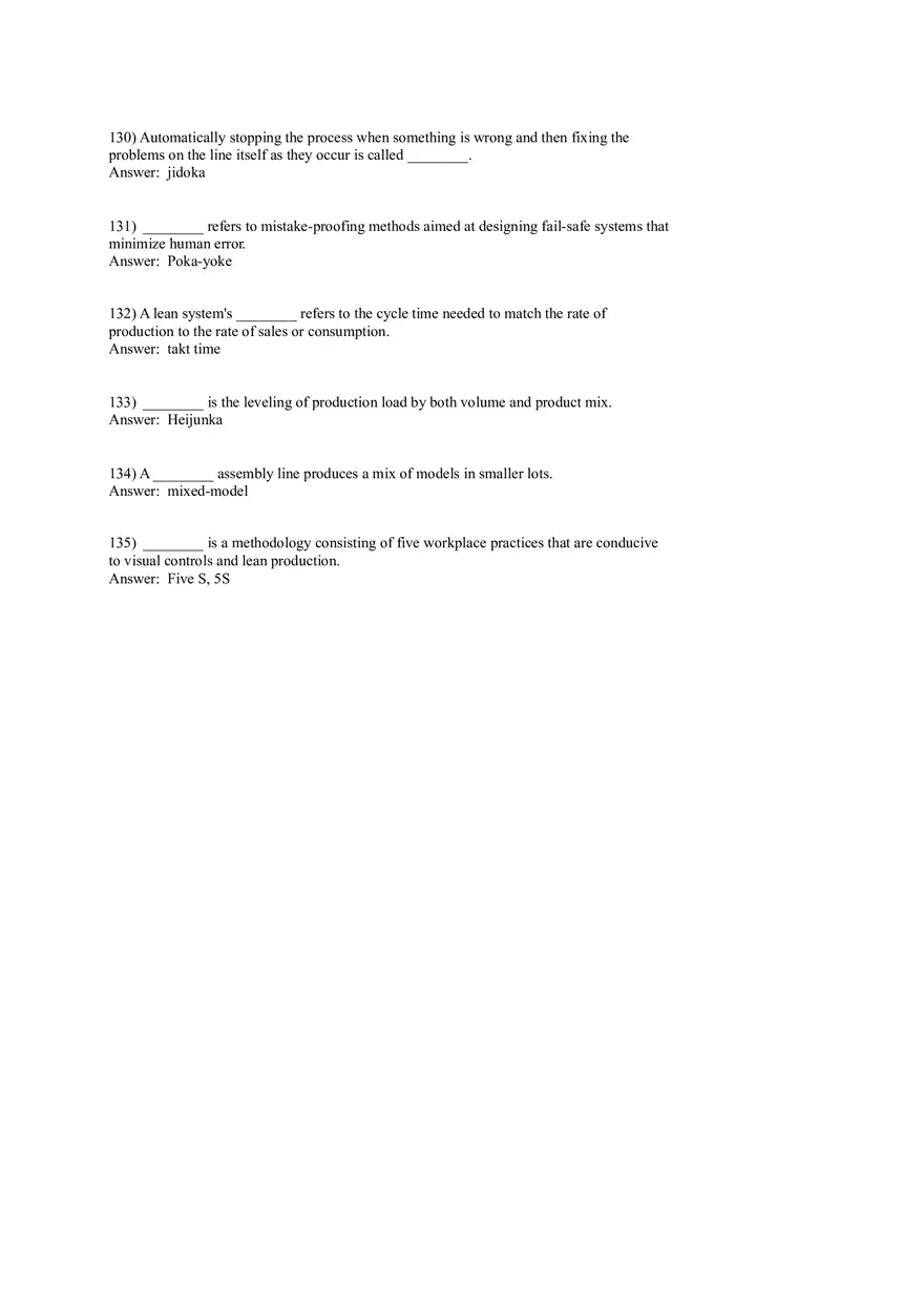 Lean Systems Answer Key Part 3 - Page 7