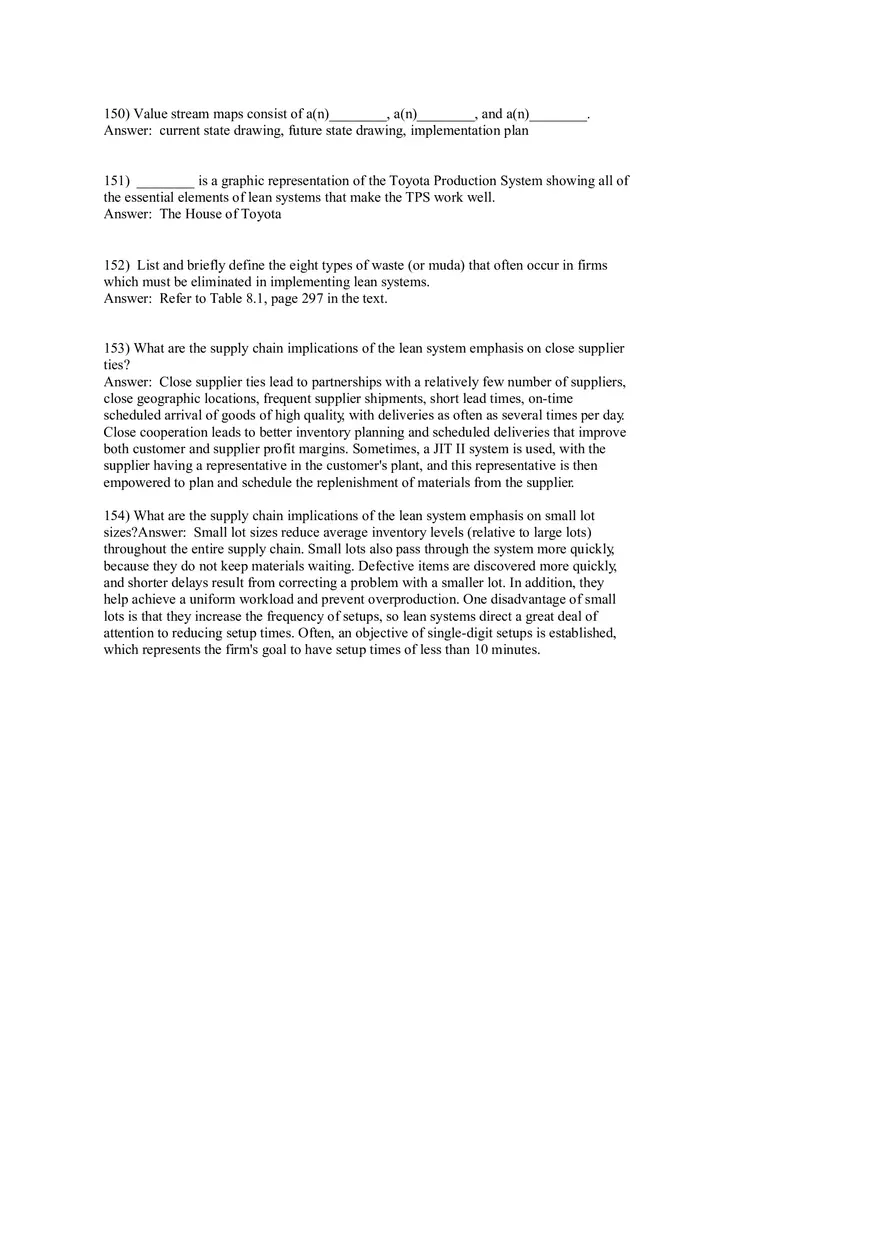 Lean Systems Answer Key Part 3 - Page 10