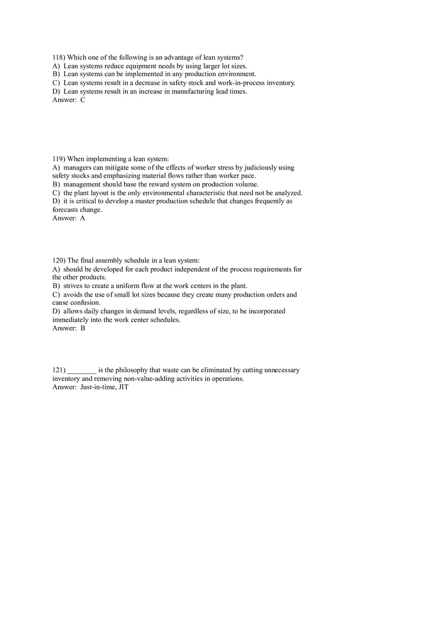 Lean Systems Answer Key Part 3 - Page 5