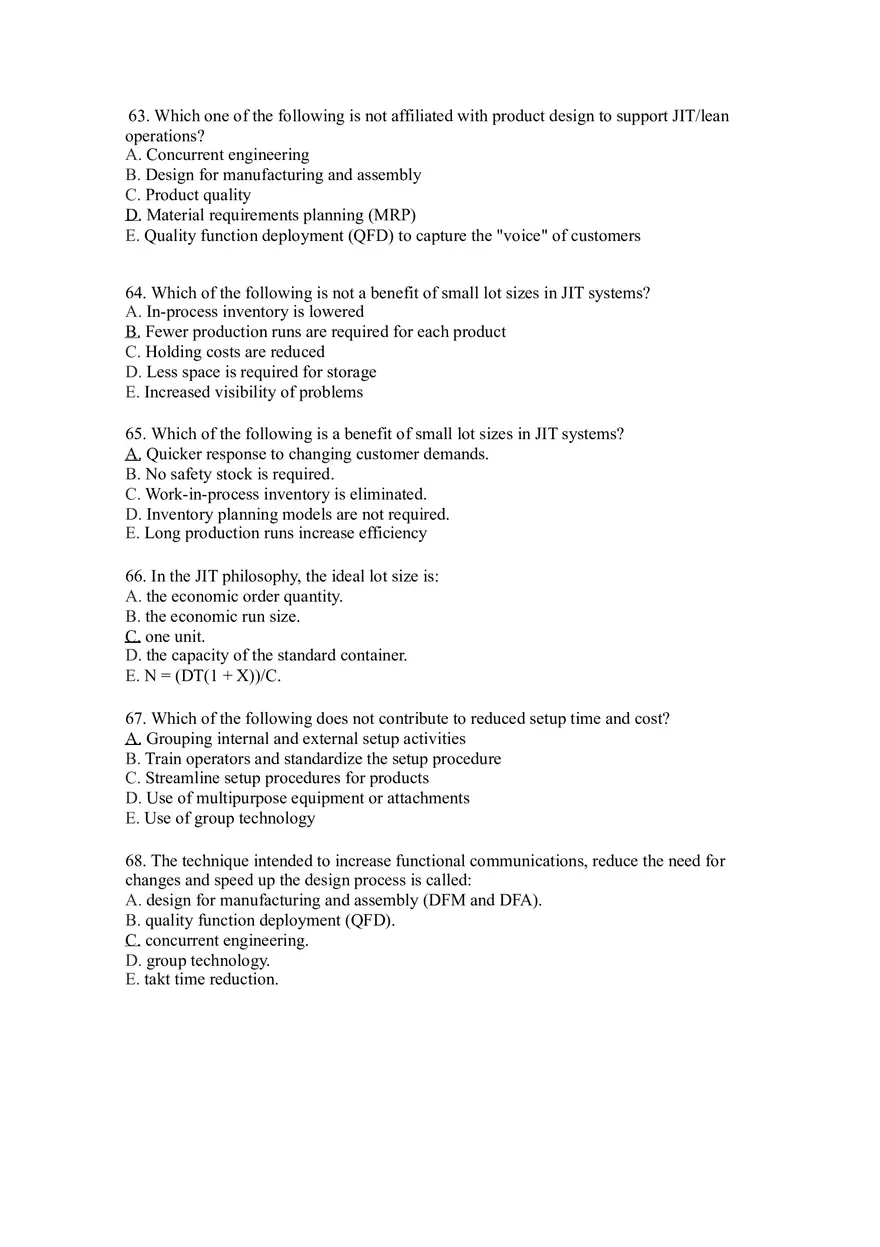 Introduction to Operations Management Answer Key Part 10 - Page 3