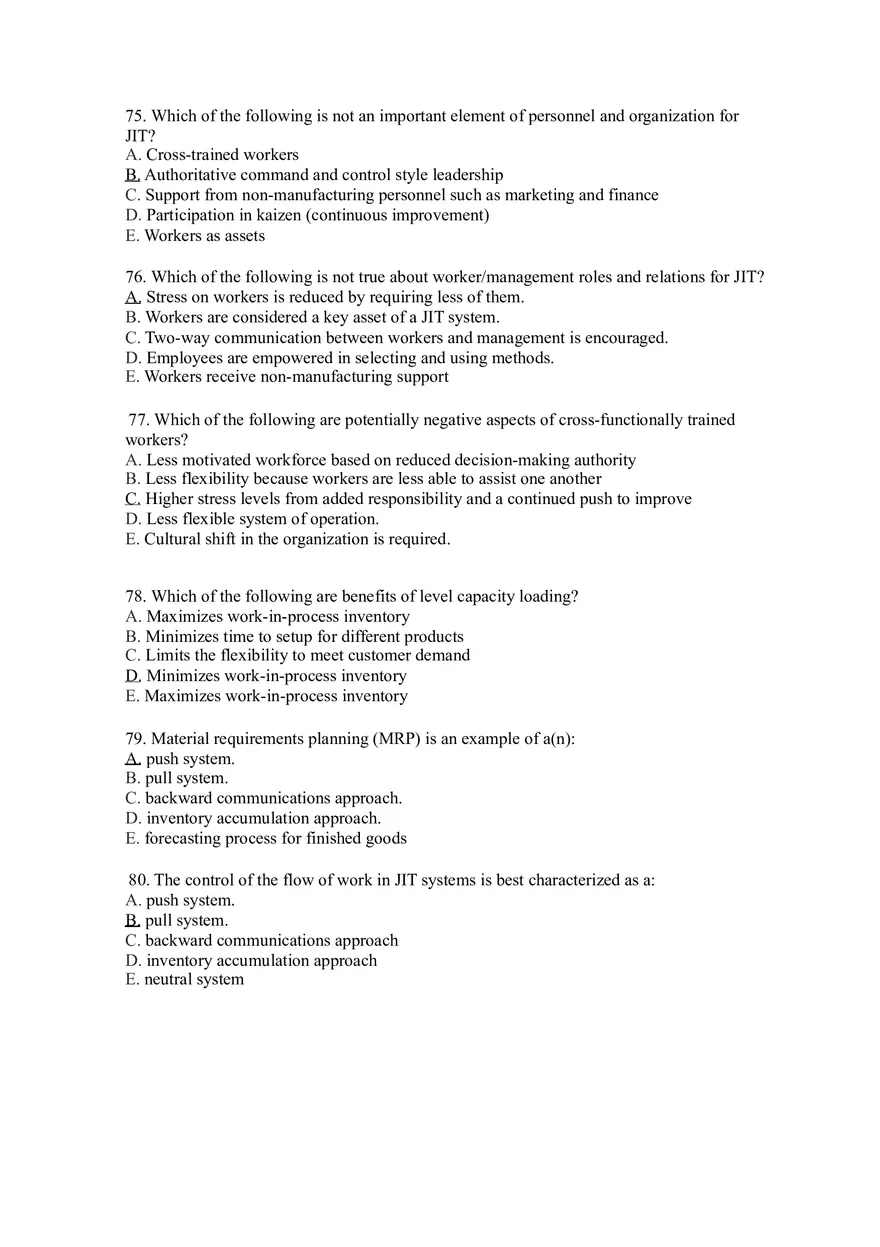 Introduction to Operations Management Answer Key Part 10 - Page 5