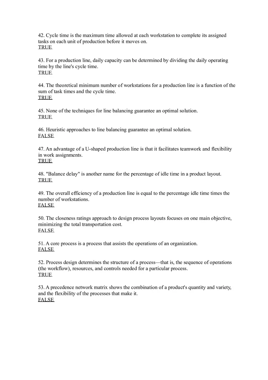 Introduction to Operations Management Answer Key Part 5 - Page 9