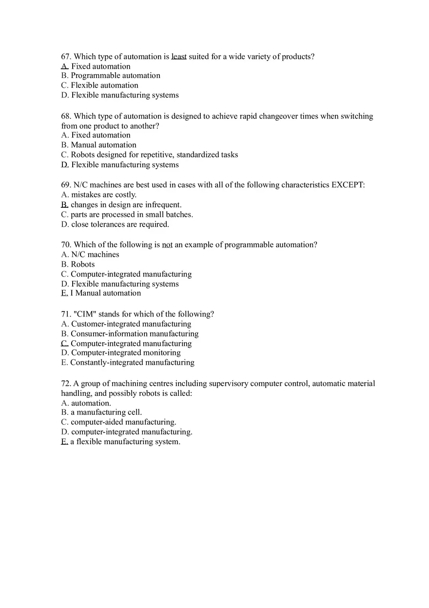 Introduction to Operations Management Answer Key Part 5 - Page 3