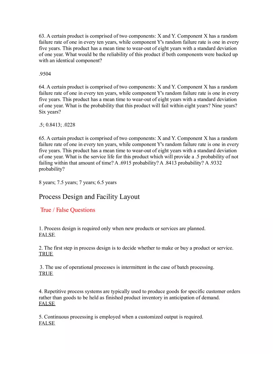 Introduction to Operations Management Answer Key Part 5 - Page 5