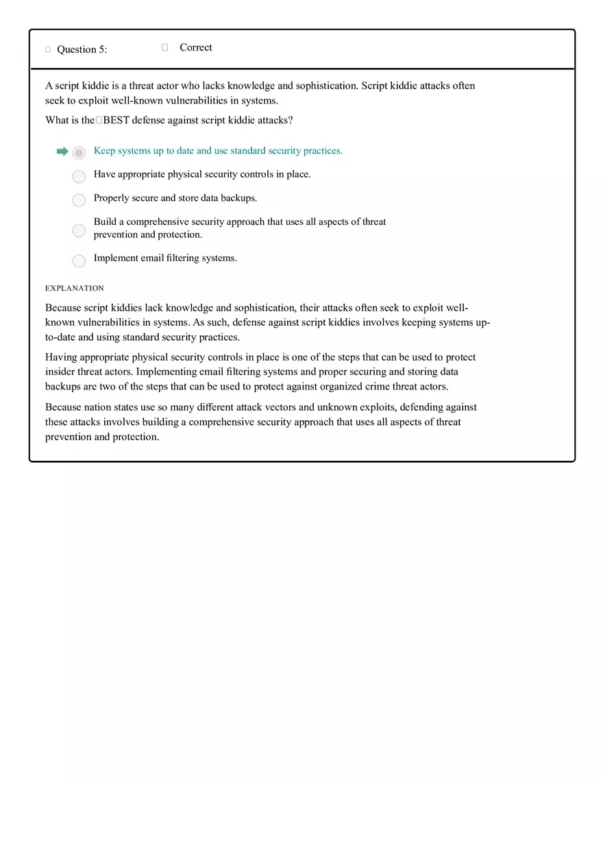Module One Knowledge Check - Page 5