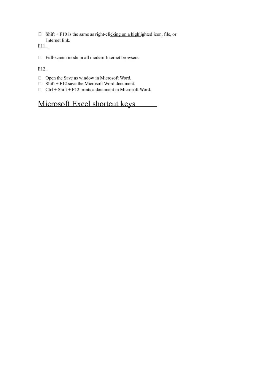 Computer Short Cut Keys - Page 4
