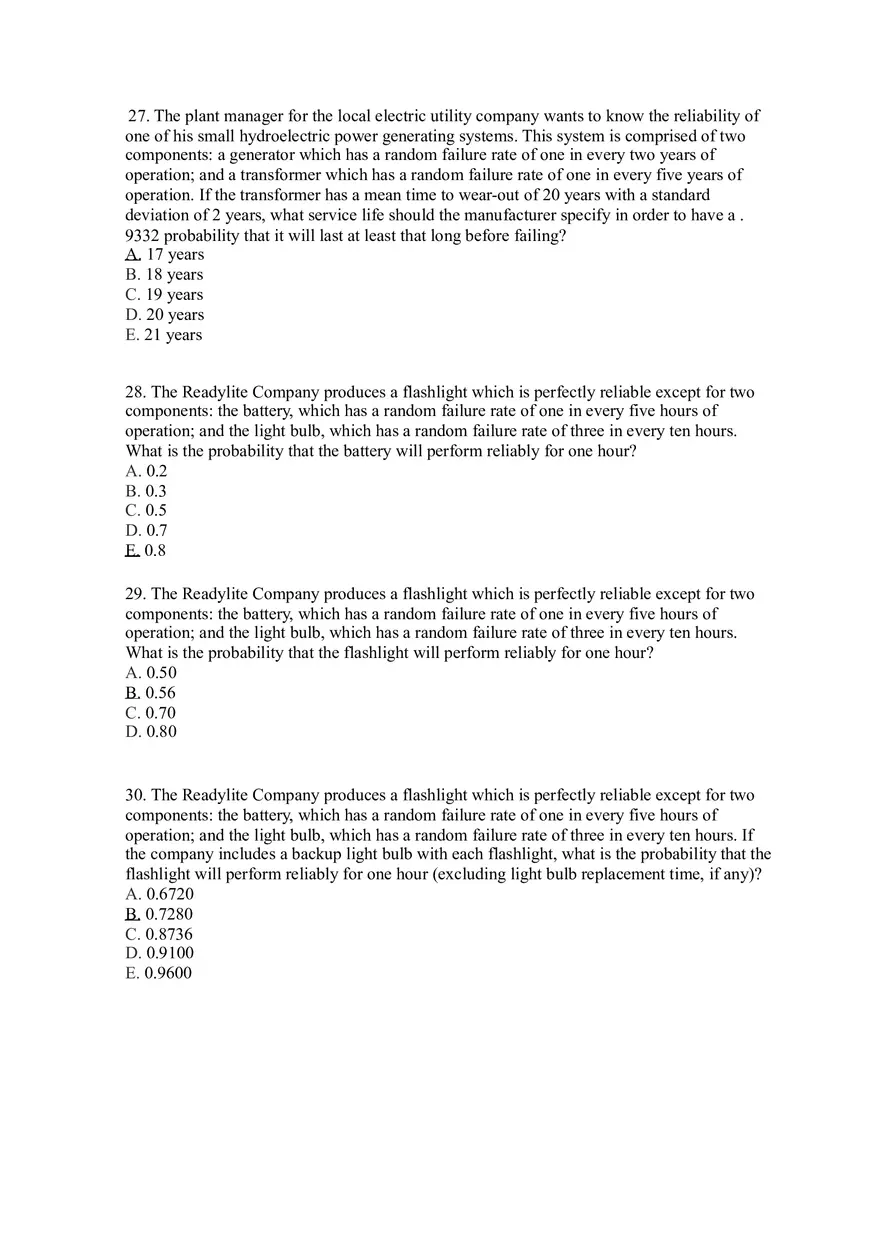 Introduction to Operations Management Answer Key Part 4 - Page 7