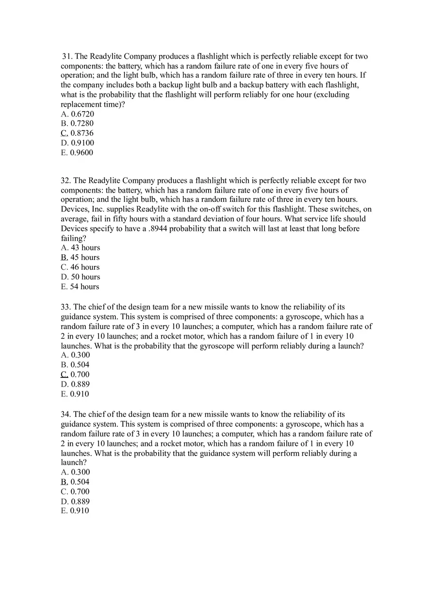 Introduction to Operations Management Answer Key Part 4 - Page 8