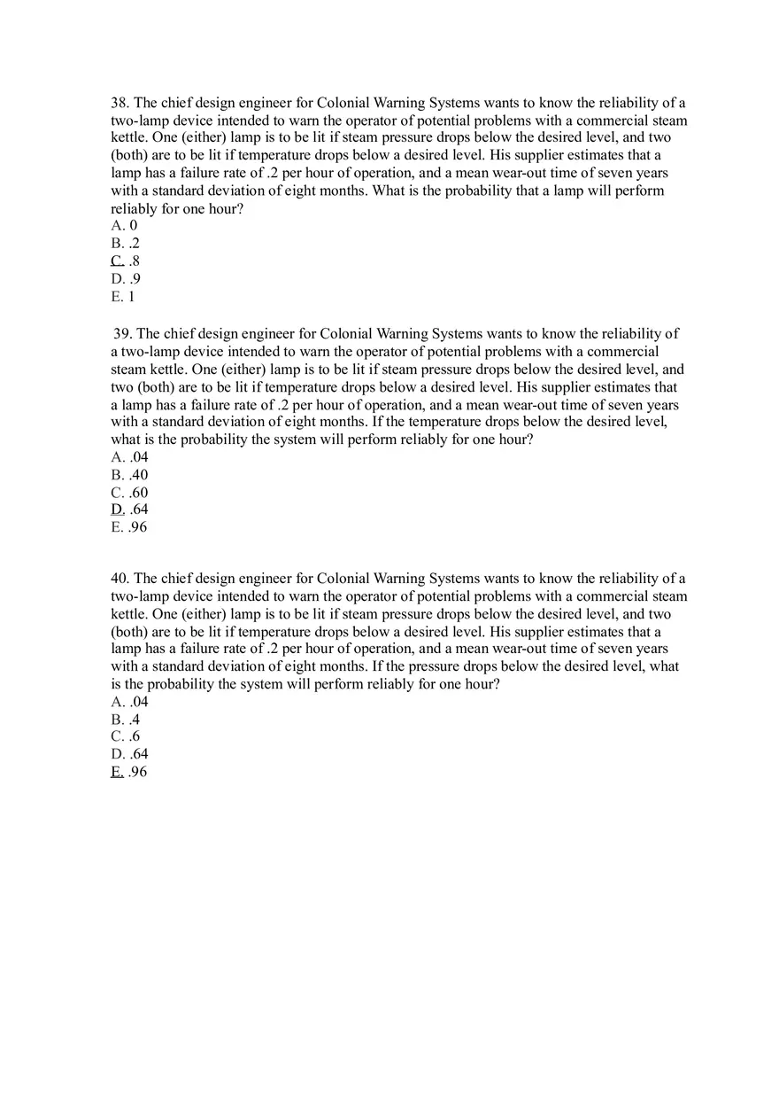Introduction to Operations Management Answer Key Part 4 - Page 10