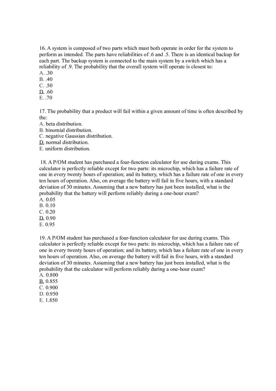 Introduction to Operations Management Answer Key Part 4 - Page 4