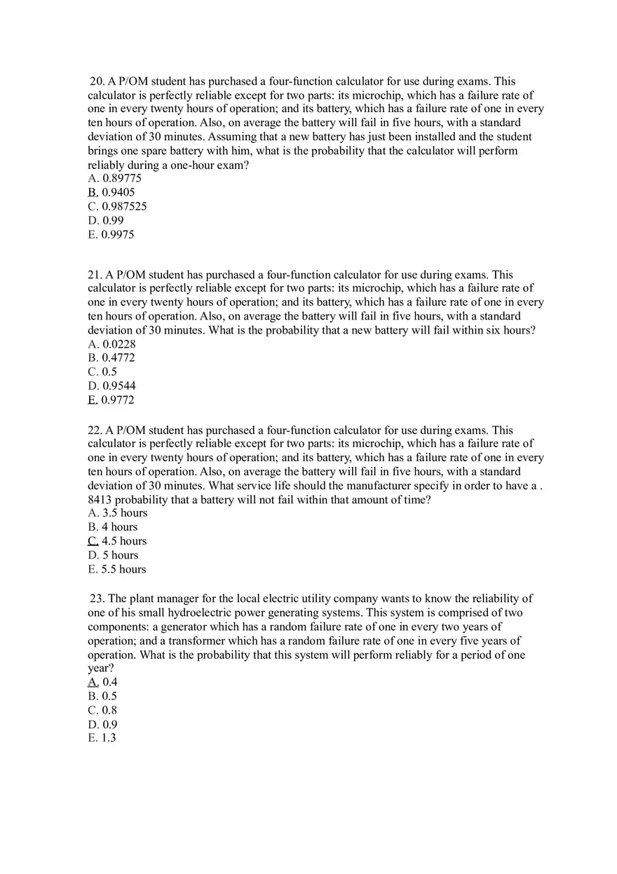 Introduction to Operations Management Answer Key Part 4 - Page 5