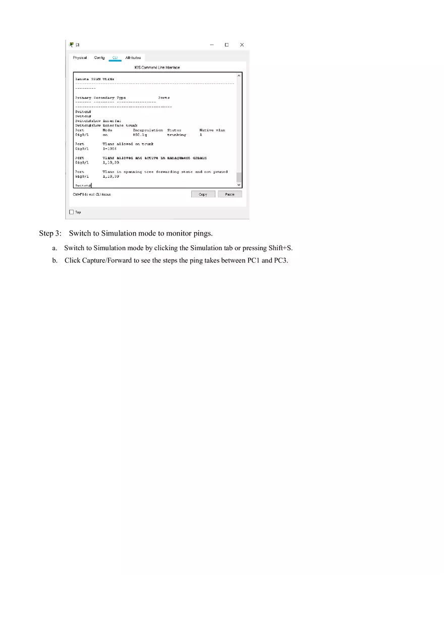 Packet Tracer - Configuring Router-on-a-Stick Inter-VLAN Routing Instructions - Page 11