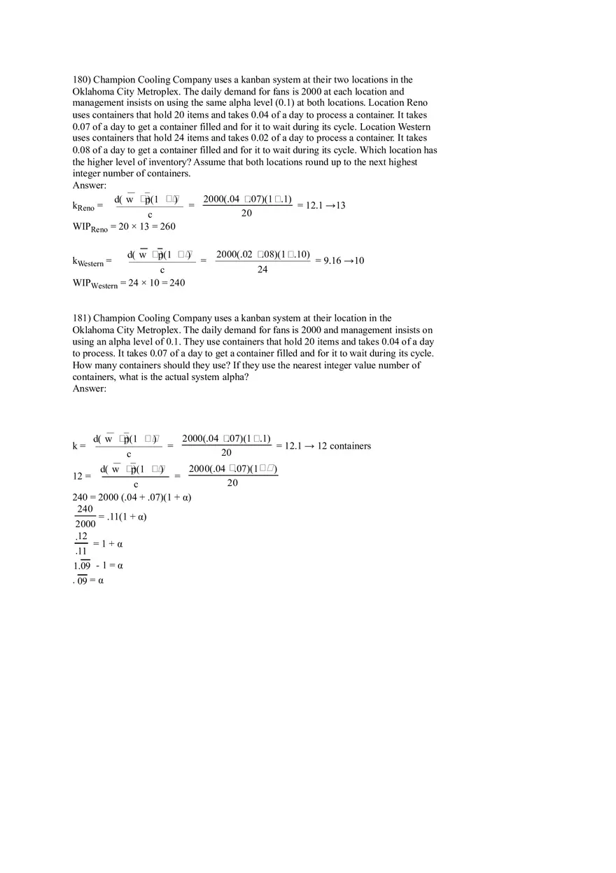 Lean Systems Answer Key Part 4 - Page 8