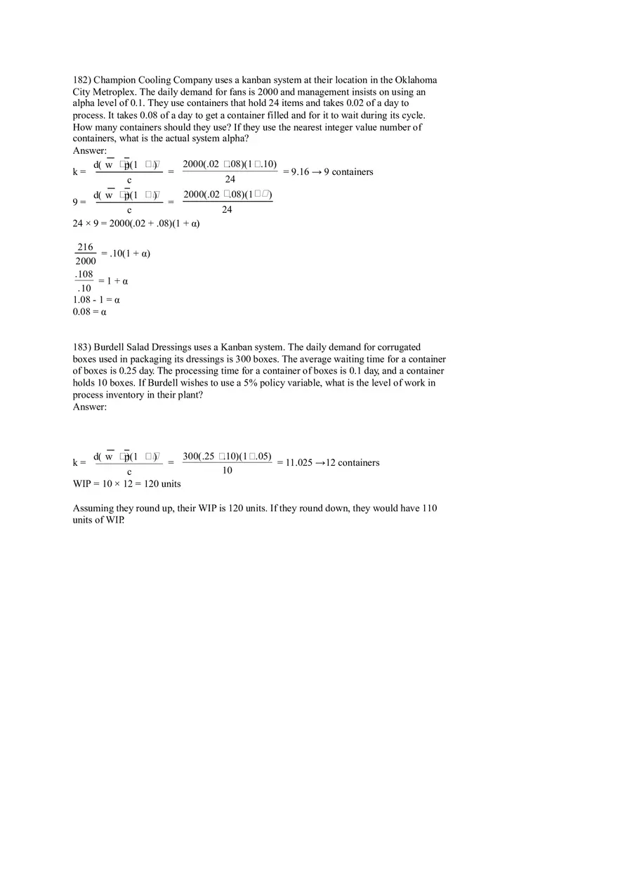 Lean Systems Answer Key Part 4 - Page 9