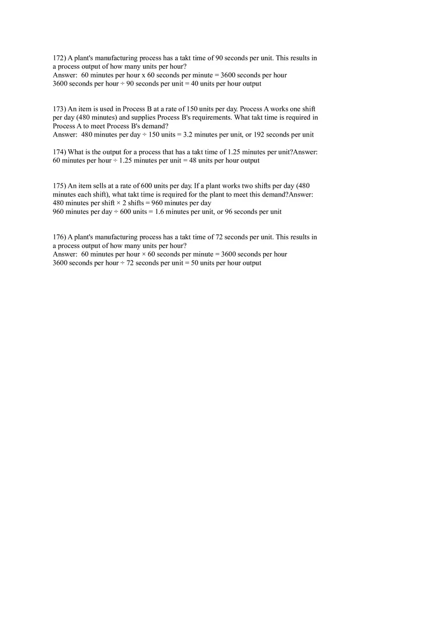 Lean Systems Answer Key Part 4 - Page 6