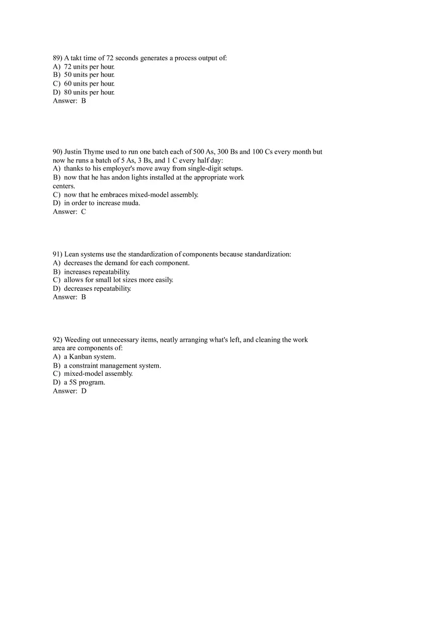 Lean Systems Answer Key Part 2 - Page 7
