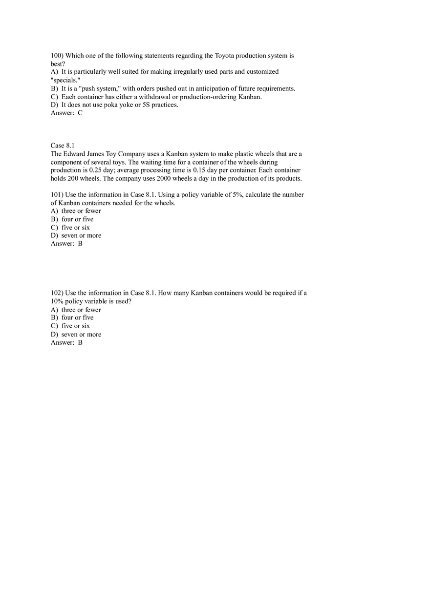 Lean Systems Answer Key Part 2 - Page 10