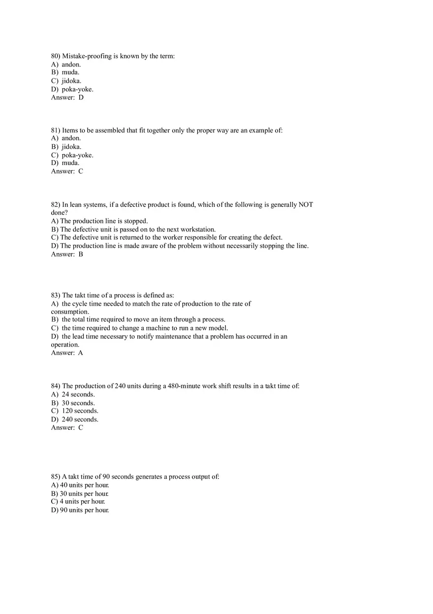 Lean Systems Answer Key Part 2 - Page 5