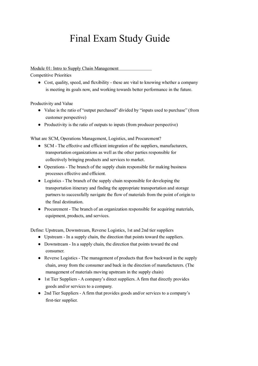 Intro to Supply Chain Management - Page 1