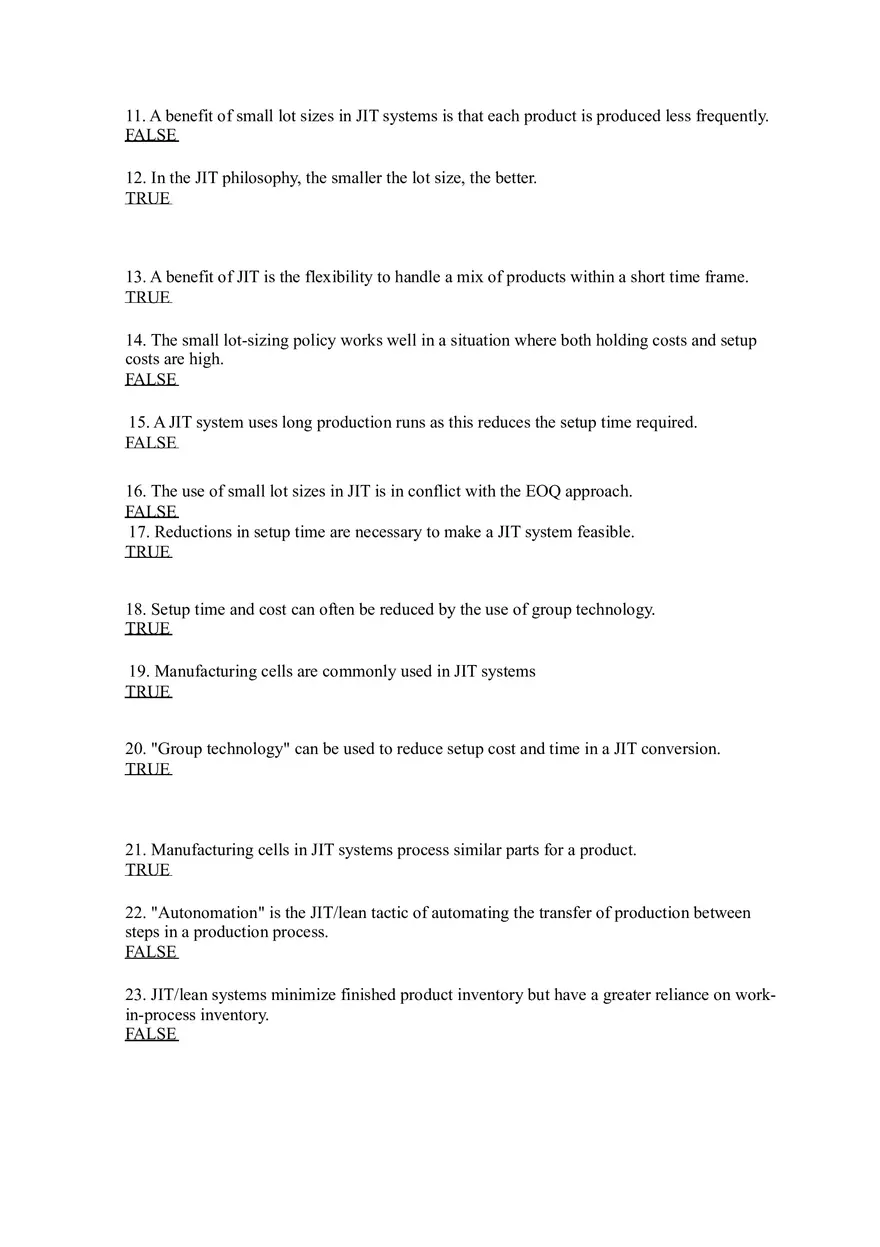 Introduction to Operations Management Answer Key Part 9 - Page 7