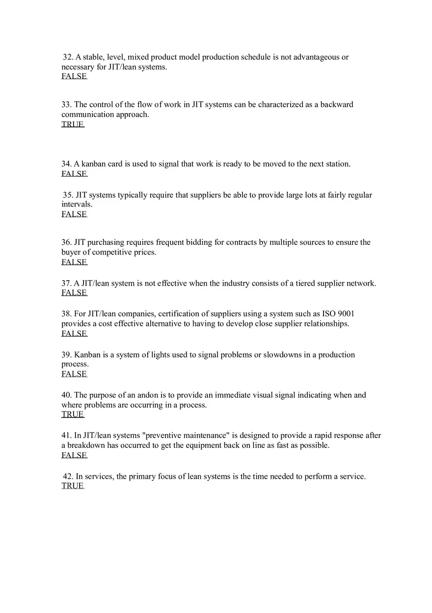 Introduction to Operations Management Answer Key Part 9 - Page 9