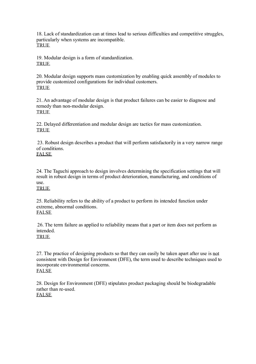 Introduction to Operations Management Answer Key Part 3 - Page 7