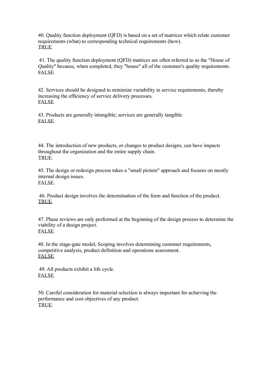 Introduction to Operations Management Answer Key Part 3 - Page 9