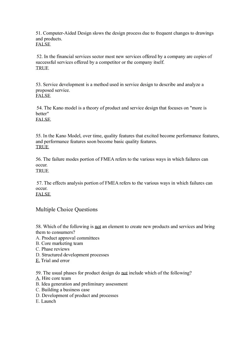 Introduction to Operations Management Answer Key Part 3 - Page 10