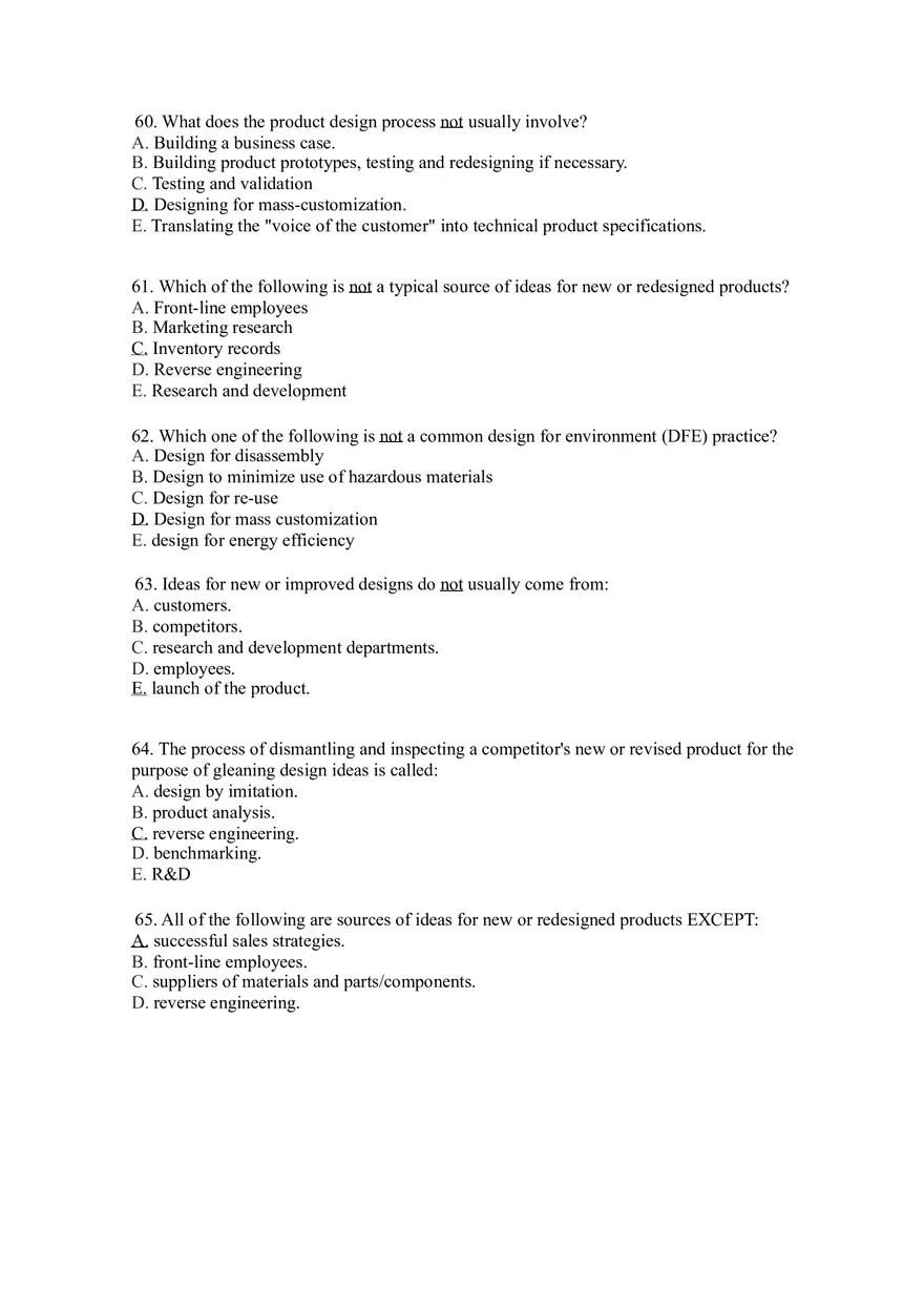 Introduction to Operations Management Answer Key Part 3 - Page 11