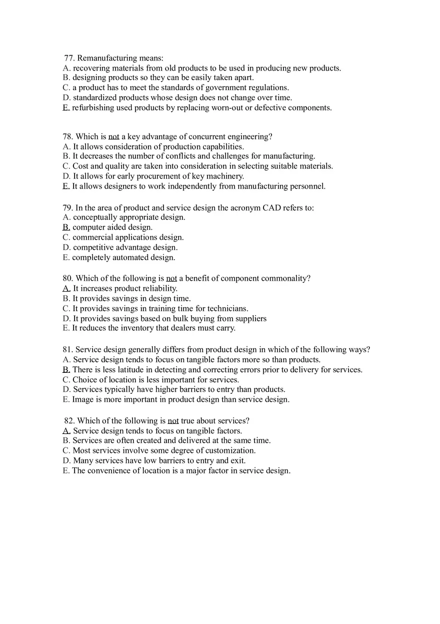 Introduction to Operations Management Answer Key Part 3 - Page 14