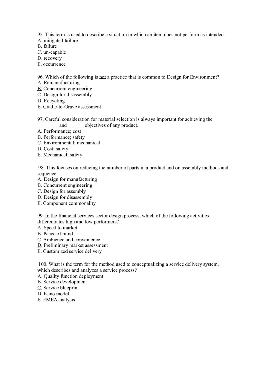 Introduction to Operations Management Answer Key Part 3 - Page 5