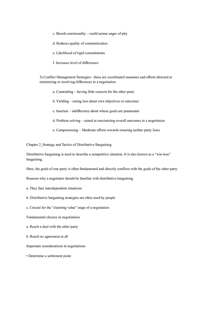 Essentials of Negotiation Summary - Page 11