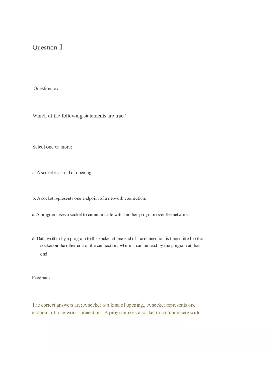 Programming Quiz - Page 1