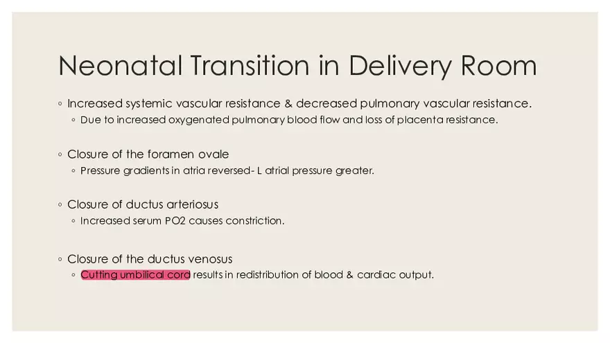 Newborn Transition to Extrauterine Life - Page 24