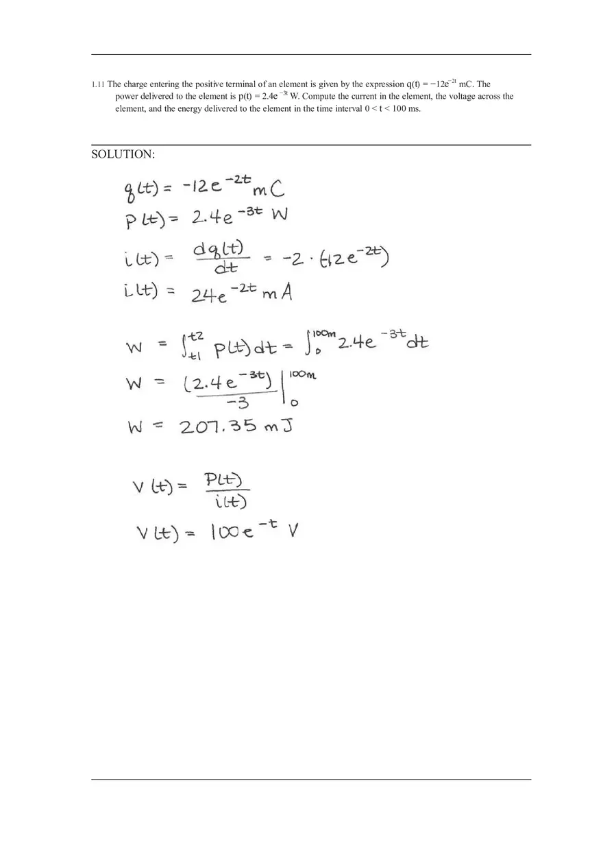 Chapter 1 Solutions to Answers of Basic Engineering Circuit Analysis (Part 2) - Page 1