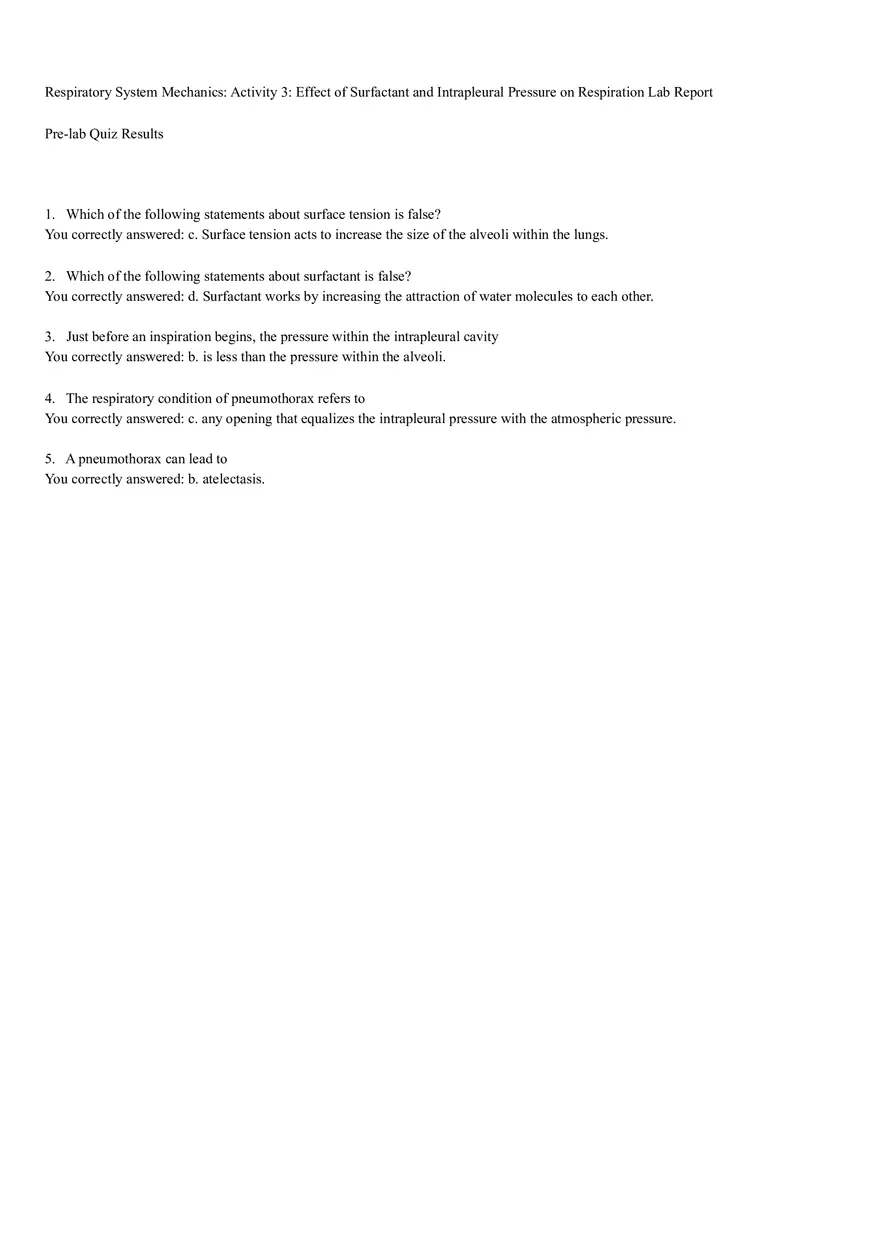 Respiratory System Mechanics - Page 1