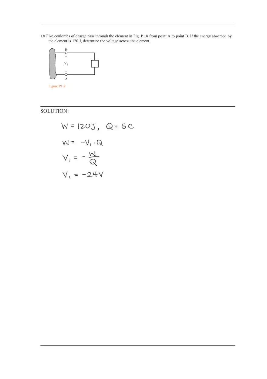 Chapter 1 Solutions to Answers of Basic Engineering Circuit Analysis (Part 1) - Page 8