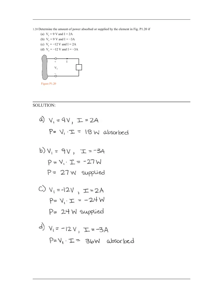 Chapter 1 Solutions to Answers of Basic Engineering Circuit Analysis (Part 3) - Page 5