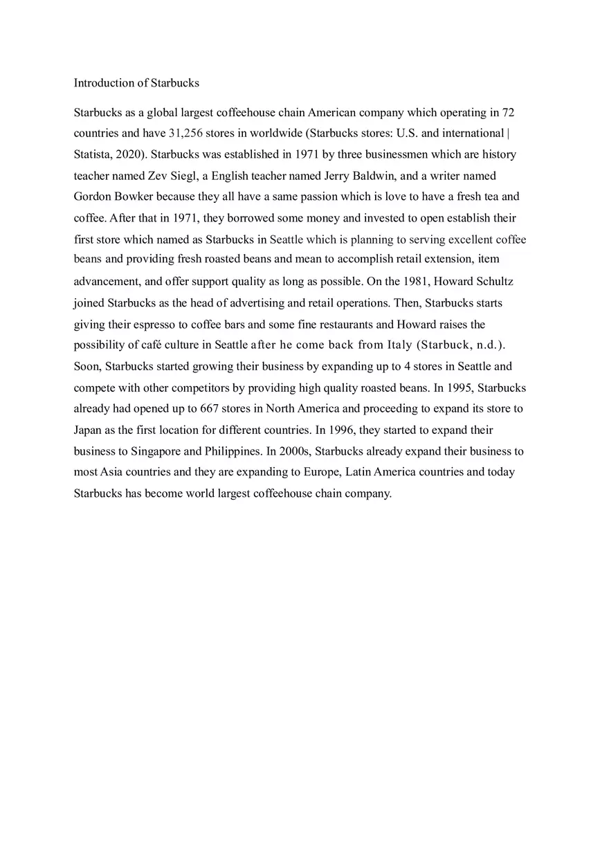 Introduction of Starbucks - Page 1