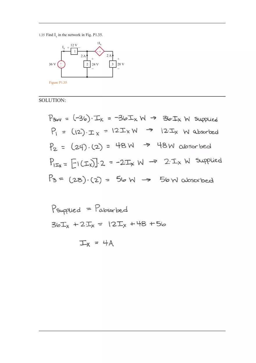 Chapter 1 Solutions to Answers of Basic Engineering Circuit Analysis (Part 5) - Page 1