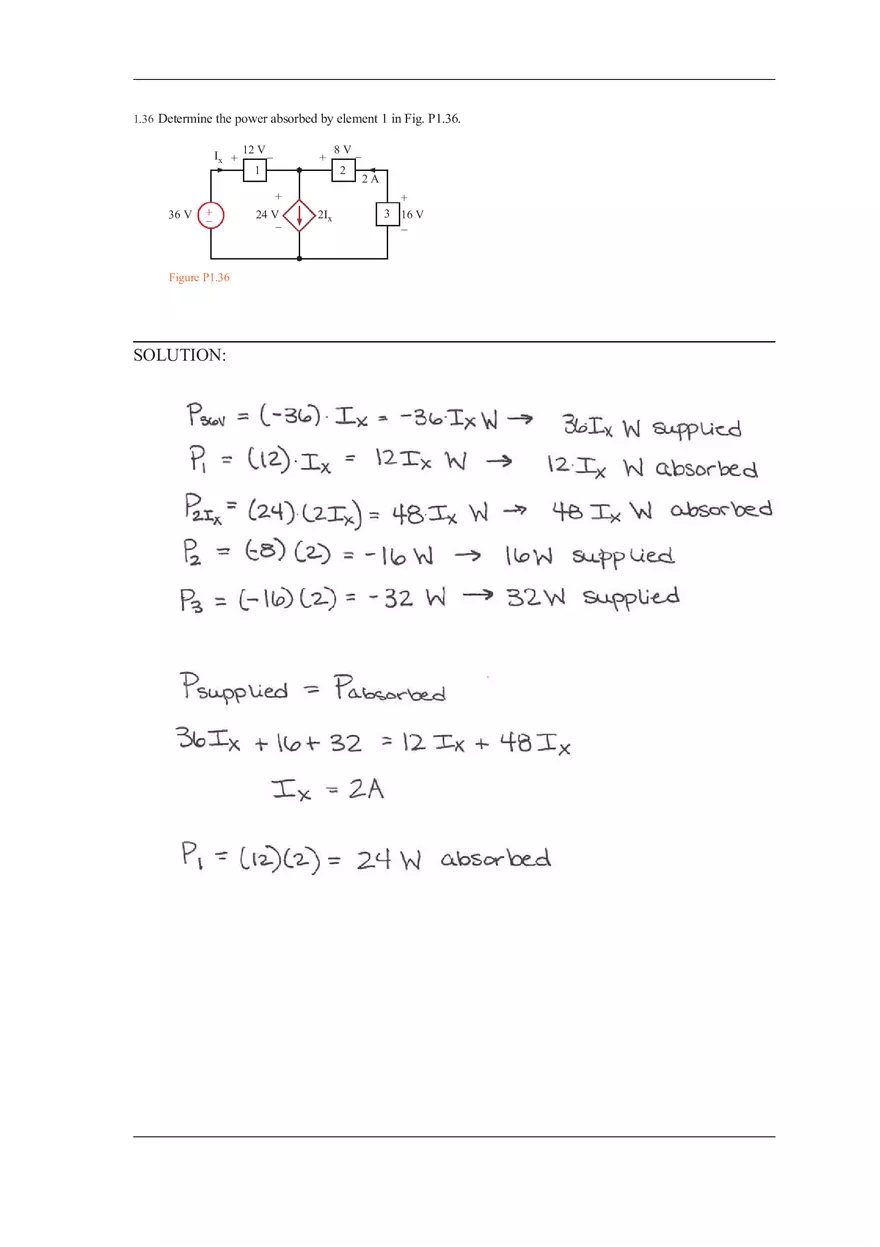 Chapter 1 Solutions to Answers of Basic Engineering Circuit Analysis (Part 5) - Page 2