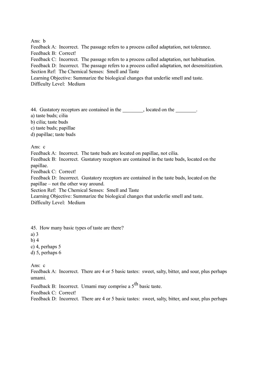 Sensation and Perception Test Answer Key Part 2 - Page 9