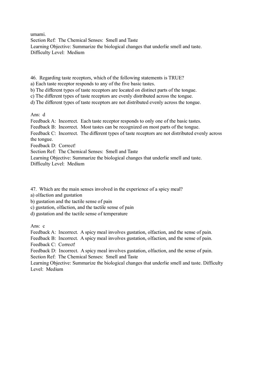 Sensation and Perception Test Answer Key Part 2 - Page 10