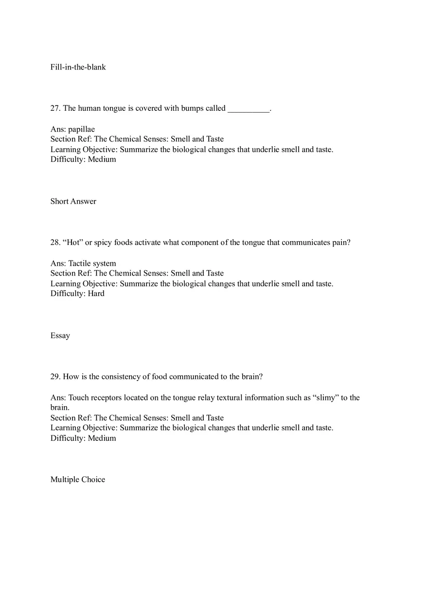 Sensation and Perception Test Answer Key Part 2 - Page 3