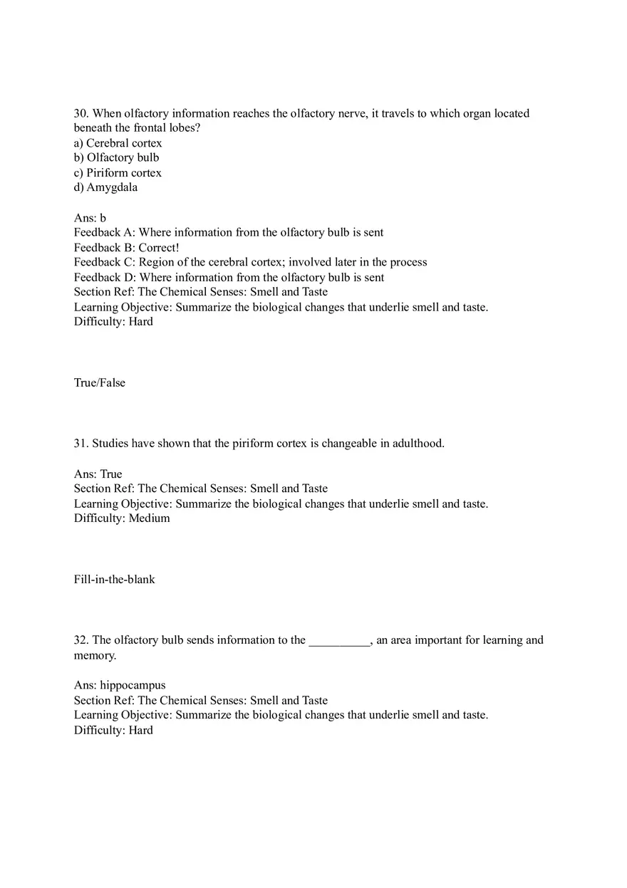 Sensation and Perception Test Answer Key Part 2 - Page 4