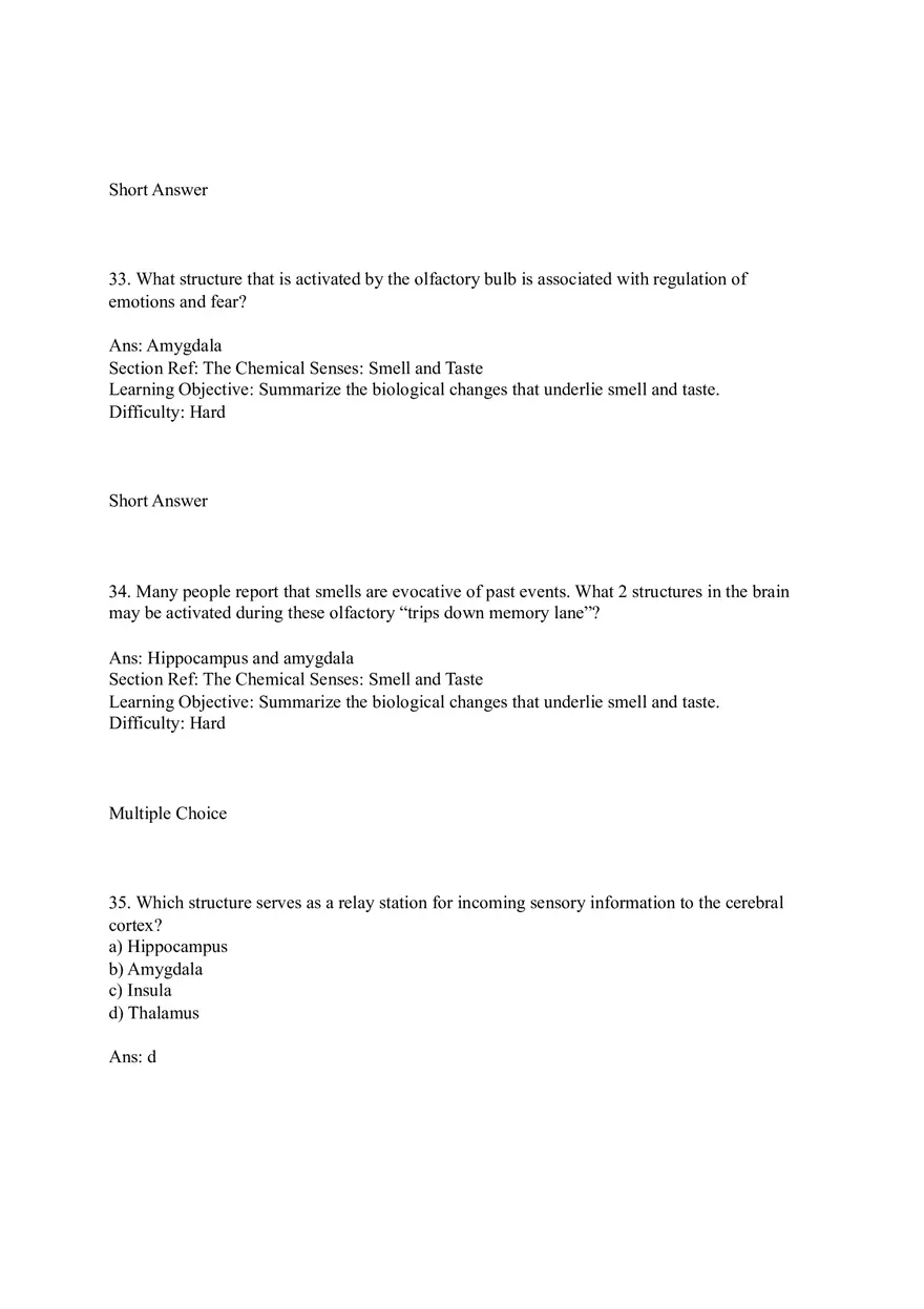 Sensation and Perception Test Answer Key Part 2 - Page 5